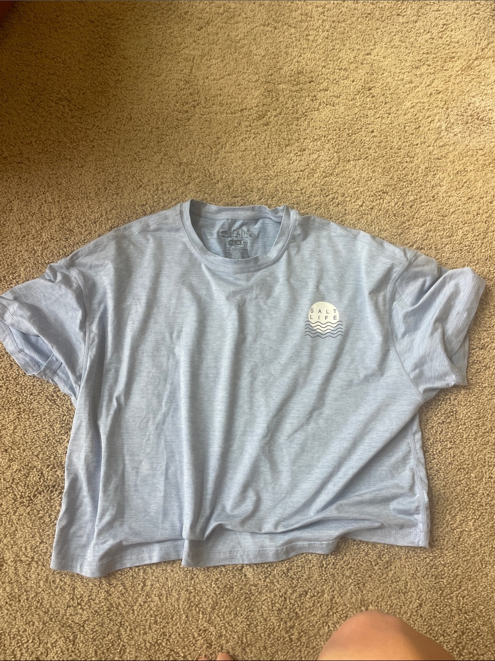 Salt Life Pale Blue Short-Sleeve Tee with Sun Graphic